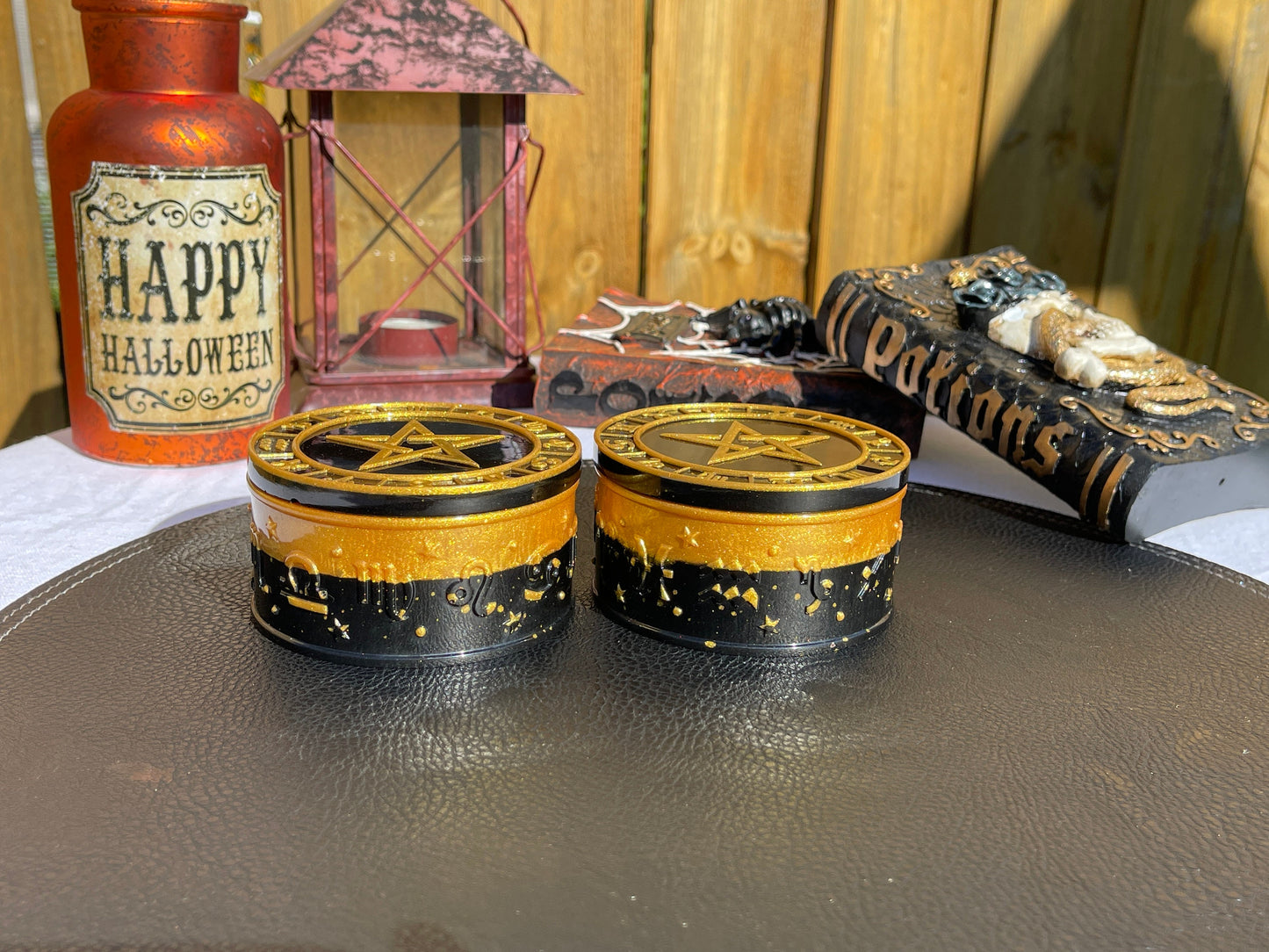 Pentagram/Zodiac Resin Trinket Box Seconds