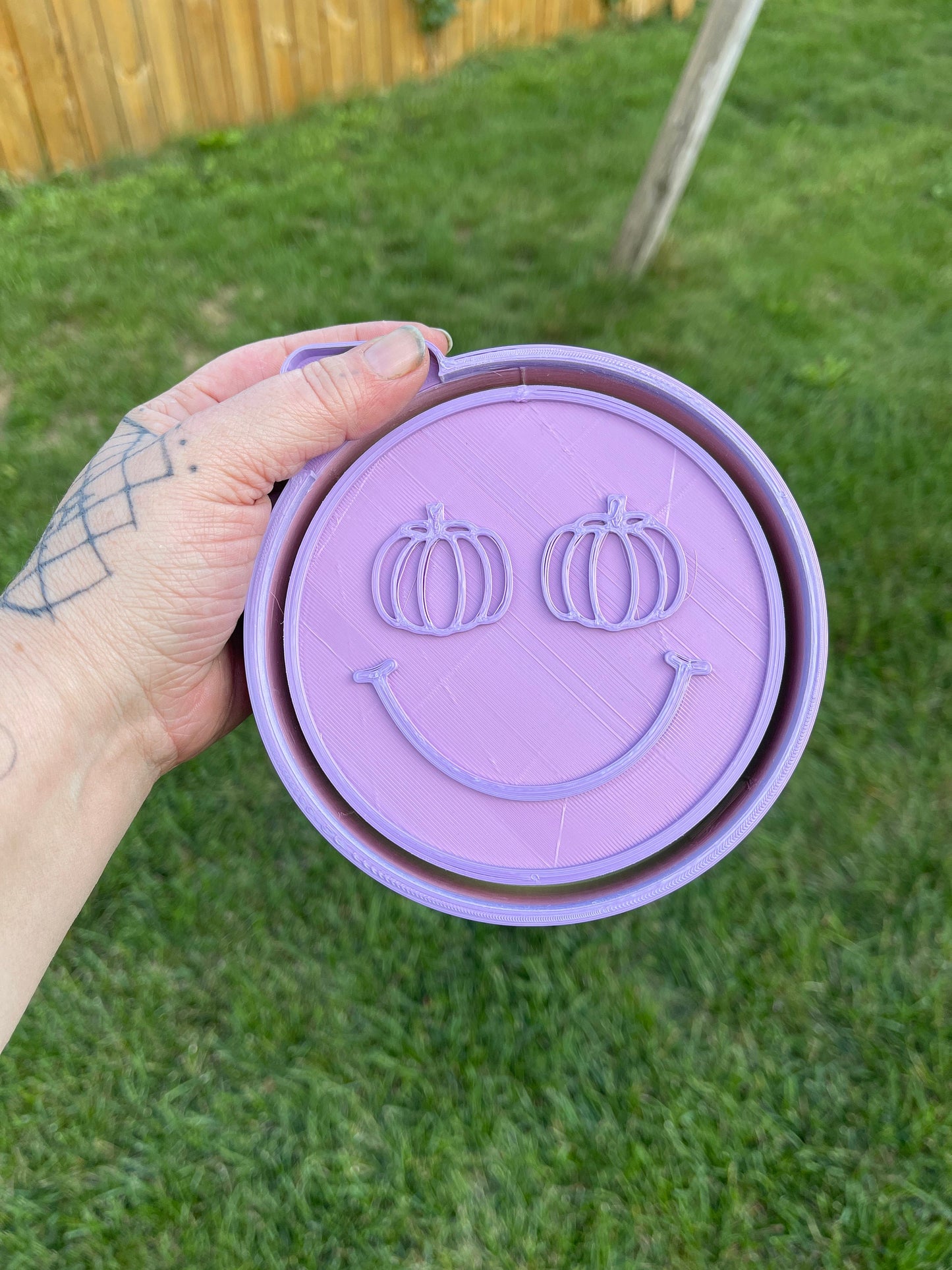 Pumpkin Eye Smiley 3D Printed Silicone Freshie | Freshy | Air Freshener Mold