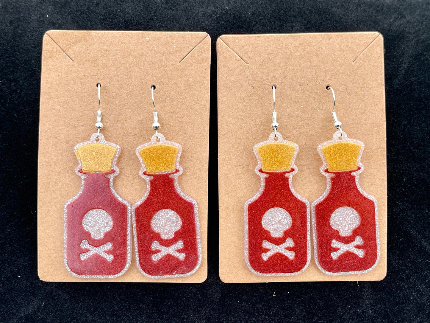 Poison Bottle Resin Dangle | Dangly | Earrings
