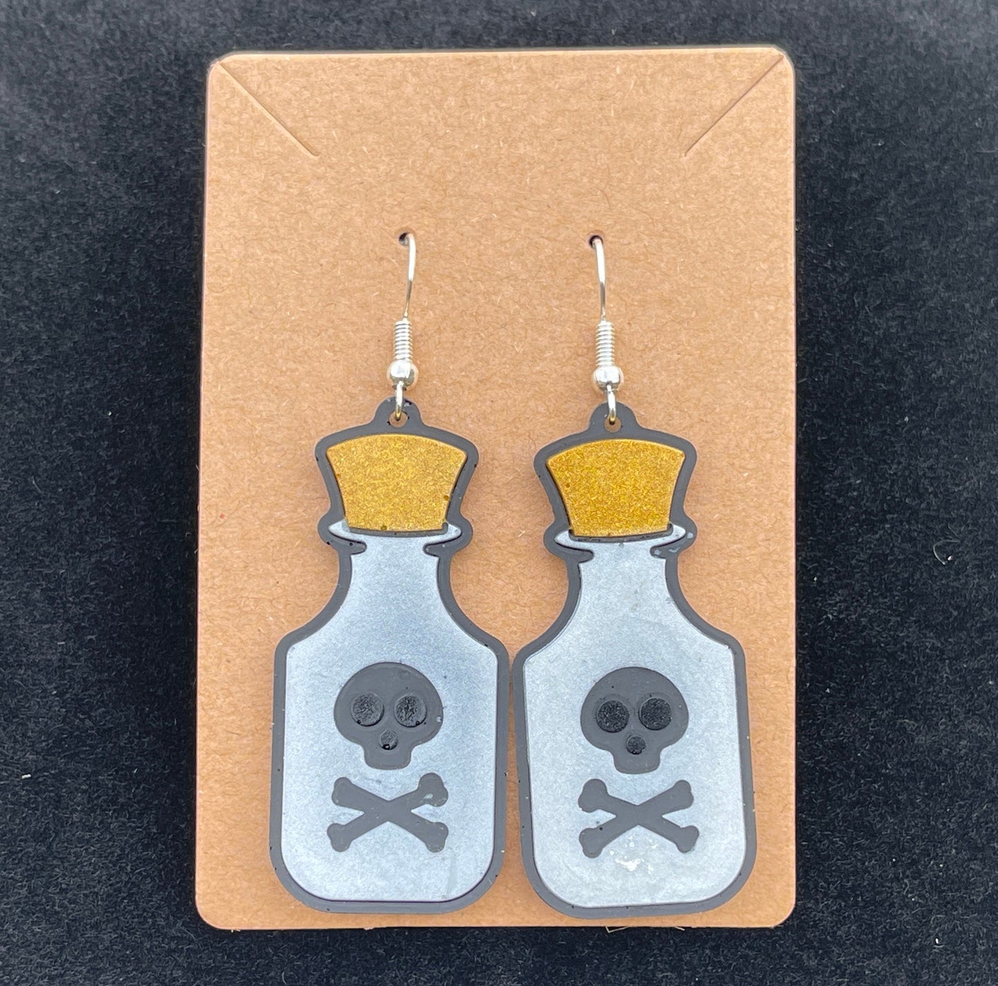 Poison Bottle Resin Dangle | Dangly | Earrings