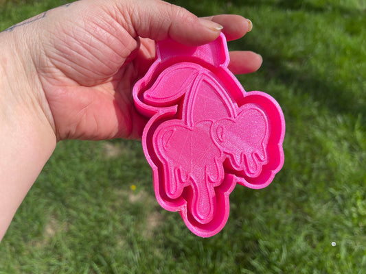 Vent Sized Dripping Cherries 3D Printed Silicone Freshie | Freshy | Air Freshener Mold