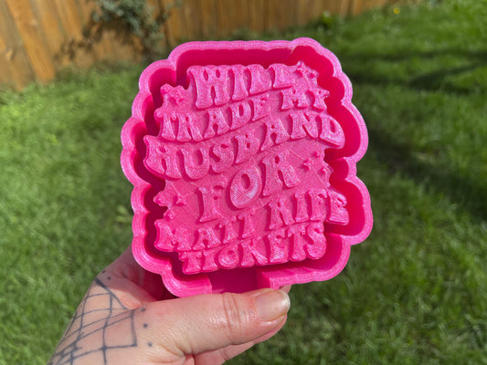 Will Trade Husband For Matt Rife Tickets 3D Printed Silicone Freshie | Freshy | Air Freshener Mold