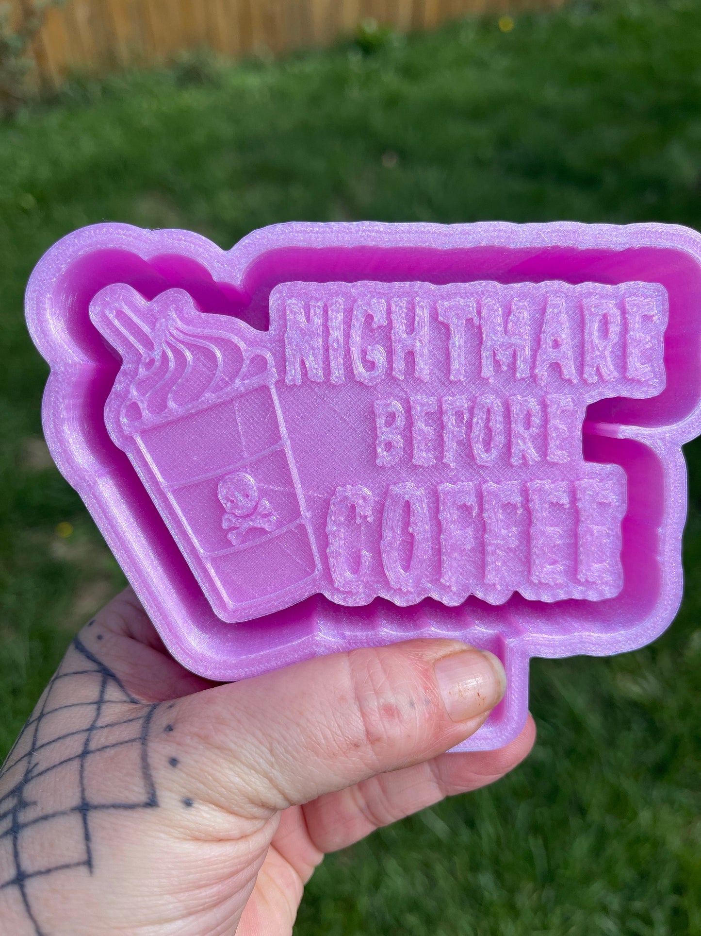 Nightmare Before Coffee 3D Printed Silicone Freshie | Freshy | Air Freshener Mold