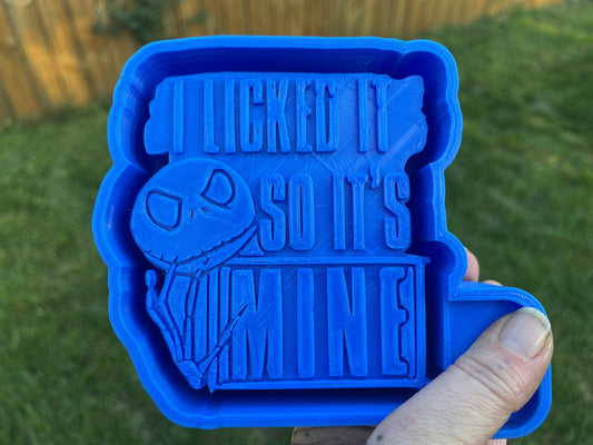 I Licked It So It’s Mine Nightmare Skeleton 3D Printed Silicone Freshie | Freshy | Air Freshener Mold