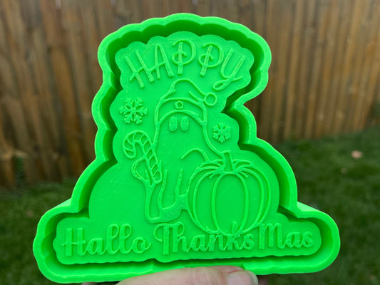 Happy HalloThanksMas Halloween Thanksgiving Christmas 3D Printed Silicone Freshie | Freshy | Air Freshener Mold